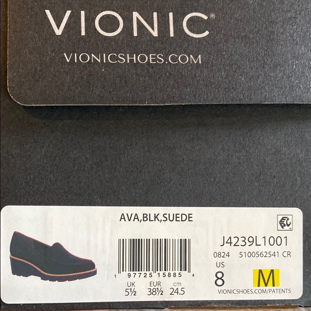 Vionic Black Suede Loafers